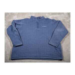 Columbia‎ Pullover Mens 2XL Blue Fleece Half Zip Sweater Outdoors Hiking XXL